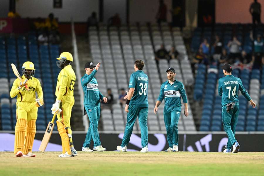 New Zealand's players celebrate their win