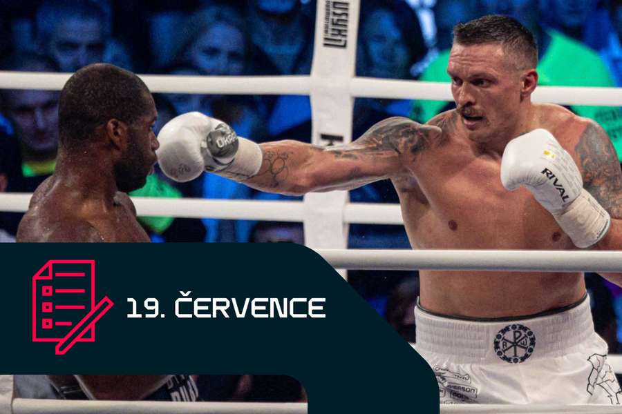 Daniel Dubois a Oleksandr Usyk v roce 2023.