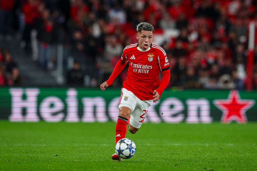 Prestianni, jogador do Benfica Prestianni, jogador do Benfica