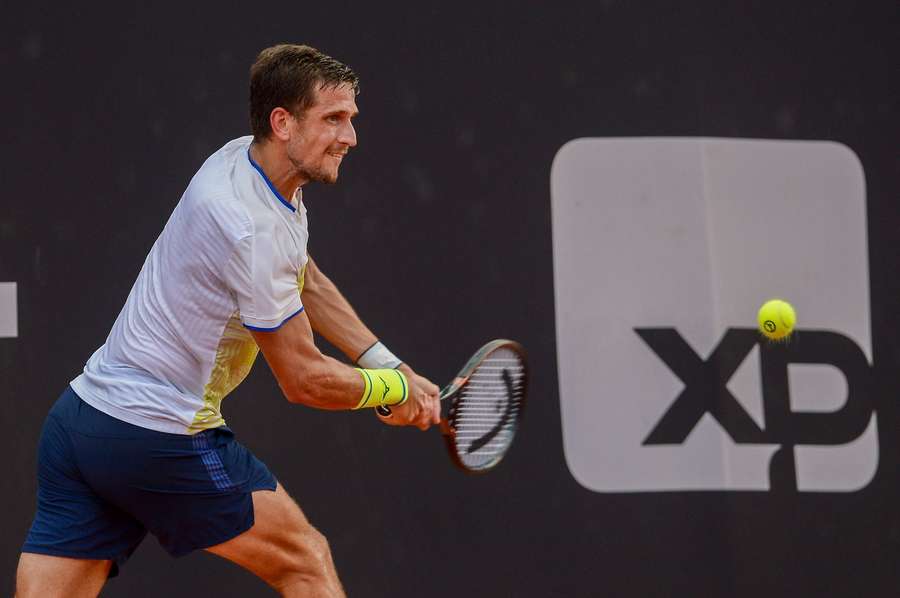 Vít Kopřiva na archivním snímku v boji o postup do druhého kola.