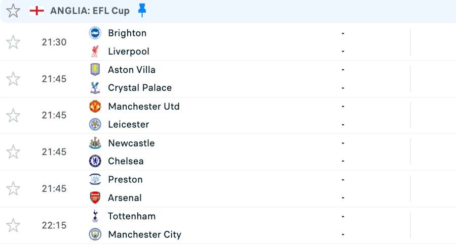 Program EFL Cup