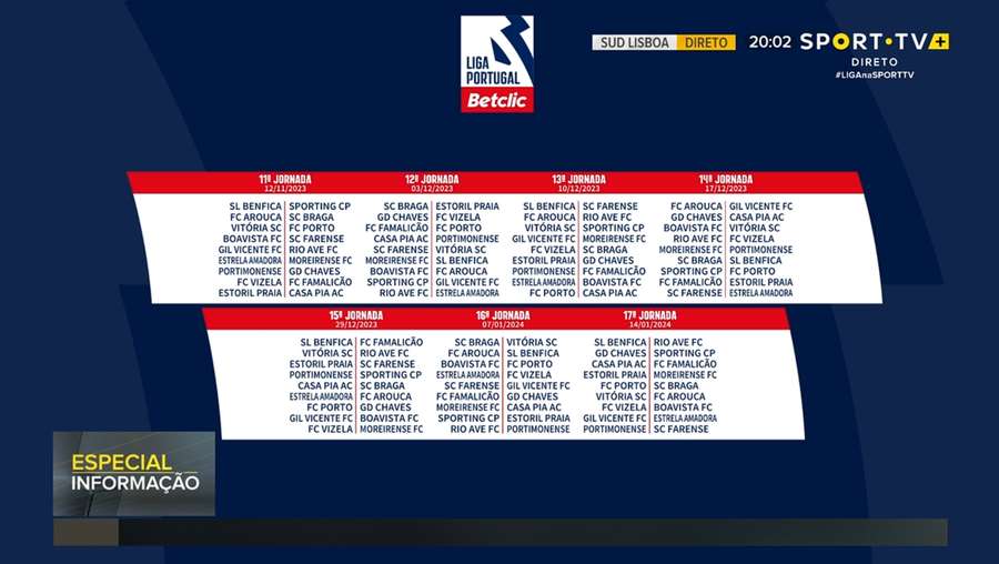 Confira o calendário da Liga Portugal 2023/24: clássicos, dérbis, primeira  e última jornadas