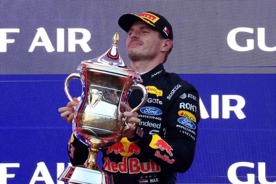 Verstappen comemora GP do Bahrein Verstappen comemora GP do Bahrein