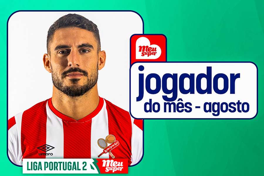 Ricardo Valente distinguido com o prémio de melhor jogador do mês de agosto na Liga 2