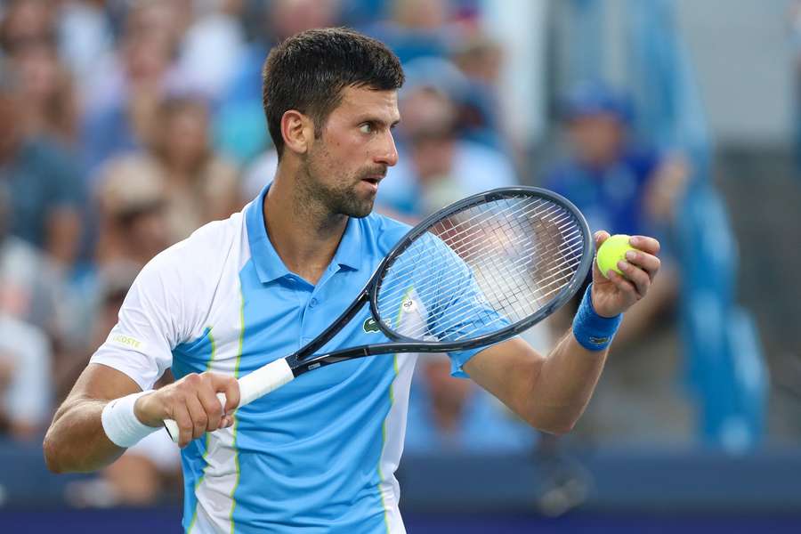 Novak Djokovic, în timpul turneului ATP Masters 1.000 de la Cincinnati, 2023 Novak Djokovic, în timpul turneului ATP Masters 1.000 de la Cincinnati, 2023