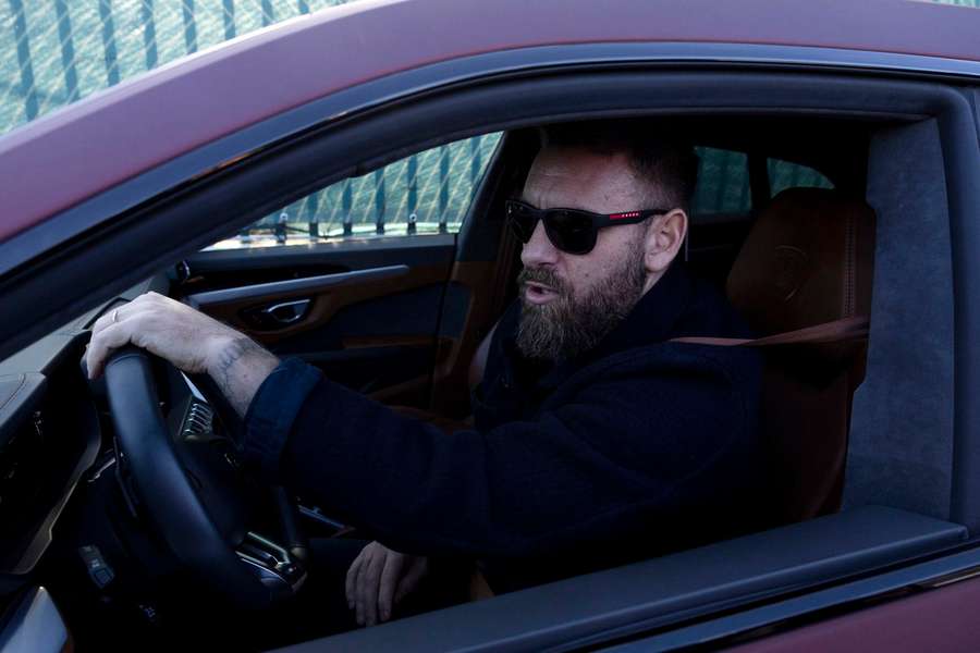 Daniele De Rossi al suo arrivo a Trigoria