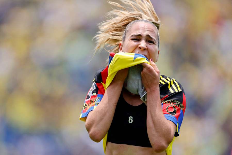 Irene Guerrero celebra un gol