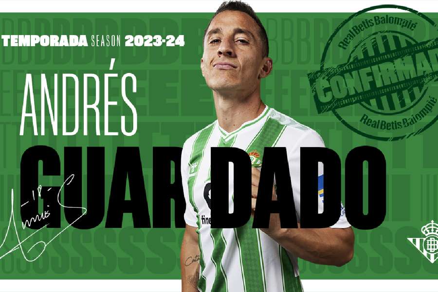 Andrés Guardado seguirá un año más en el Real Betis