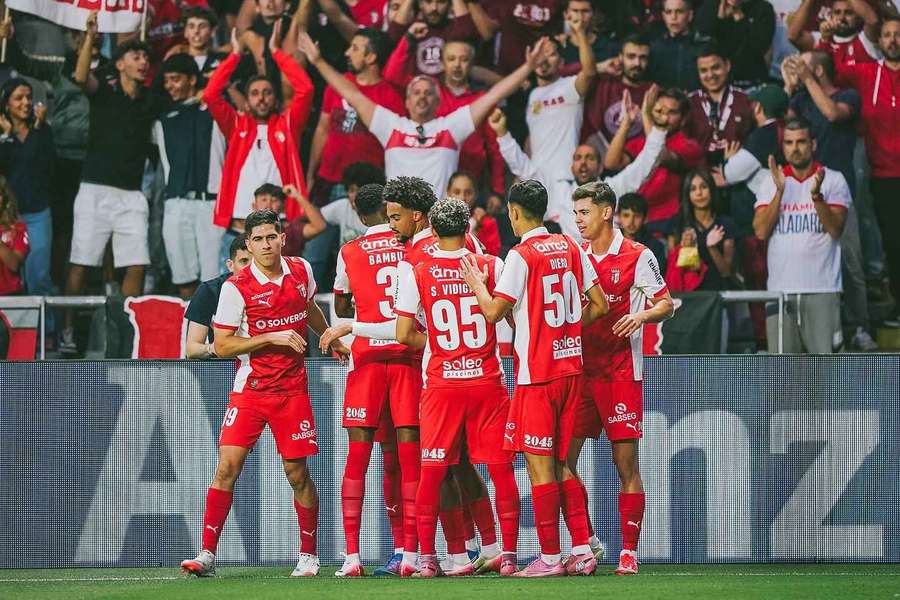 SC Braga festeja o apuramento