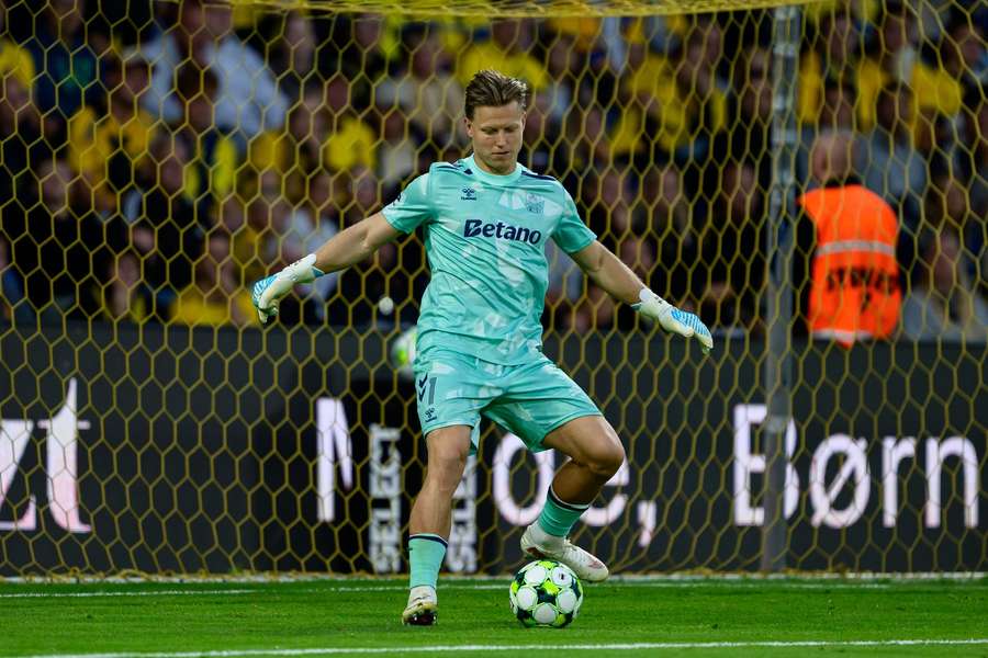 Austrian international Patrick Pentz saved a penalty in the Danish Cup game against Vejle