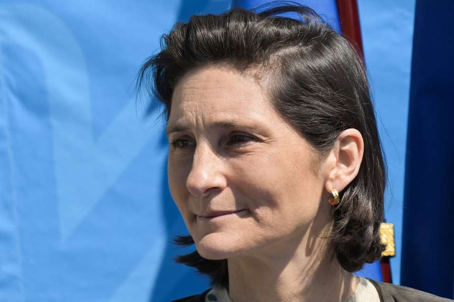 Amelie Oudea-Castera, de Franse minister for sport en Olympische Spelen 