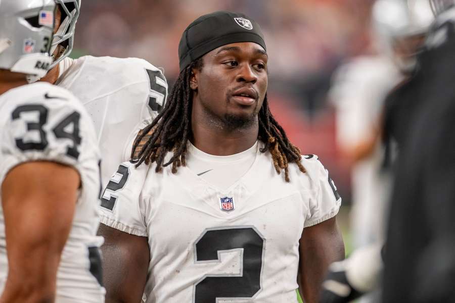Raiders RB Ashton Jeanty on the sideline Raiders RB Ashton Jeanty on the sideline