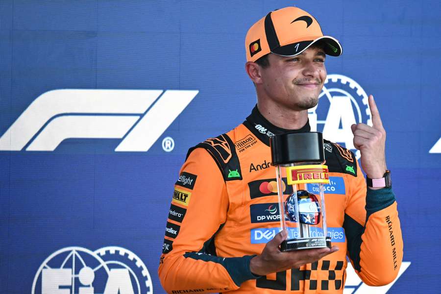 Norris après sa pole position vendredi.