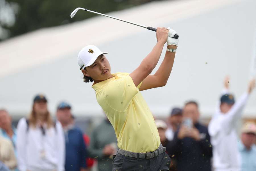 Min Woo Lee of the International Team during Day 2 of the 2026 Presidents Cup Min Woo Lee of the International Team during Day 2 of the 2026 Presidents Cup