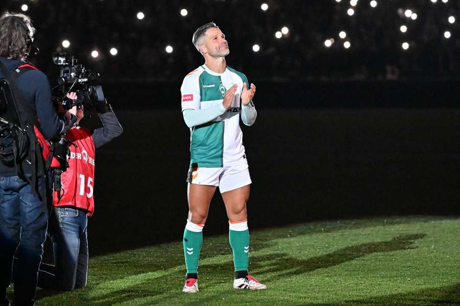 Diego bei seinem offiziellen Abschied in Bremen