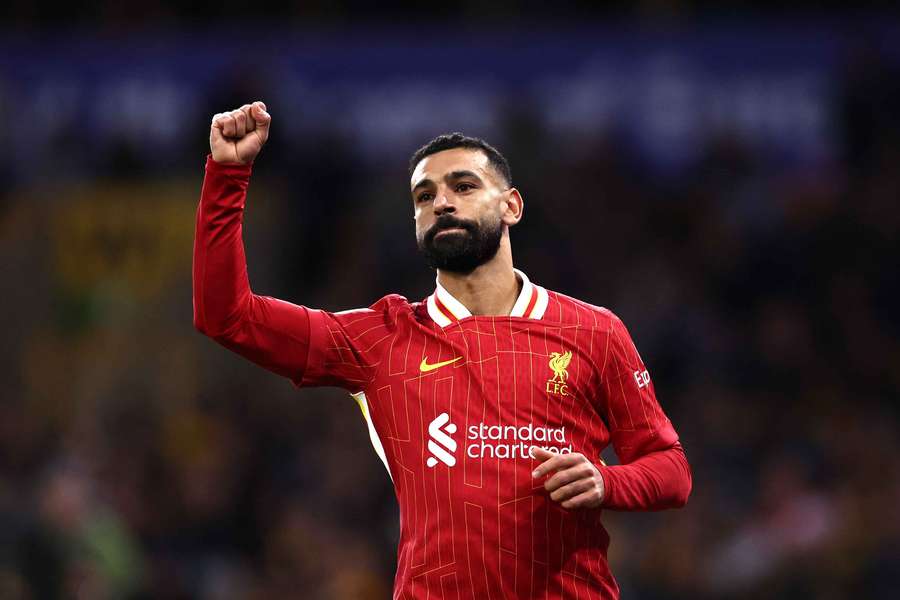 Mohamed Salah marcou o gol da vitória de pênalti