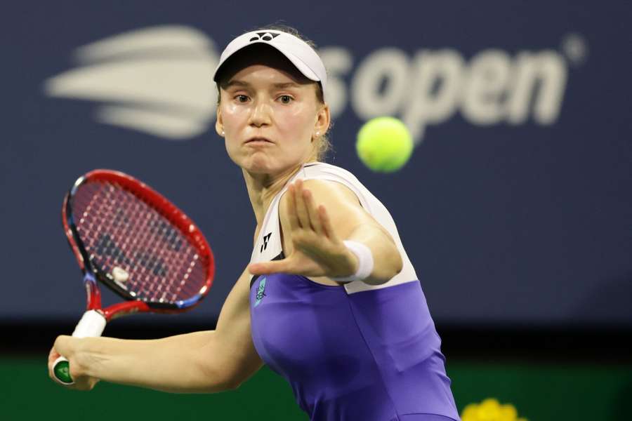 Rybakina in action during third round of 2026 US Open