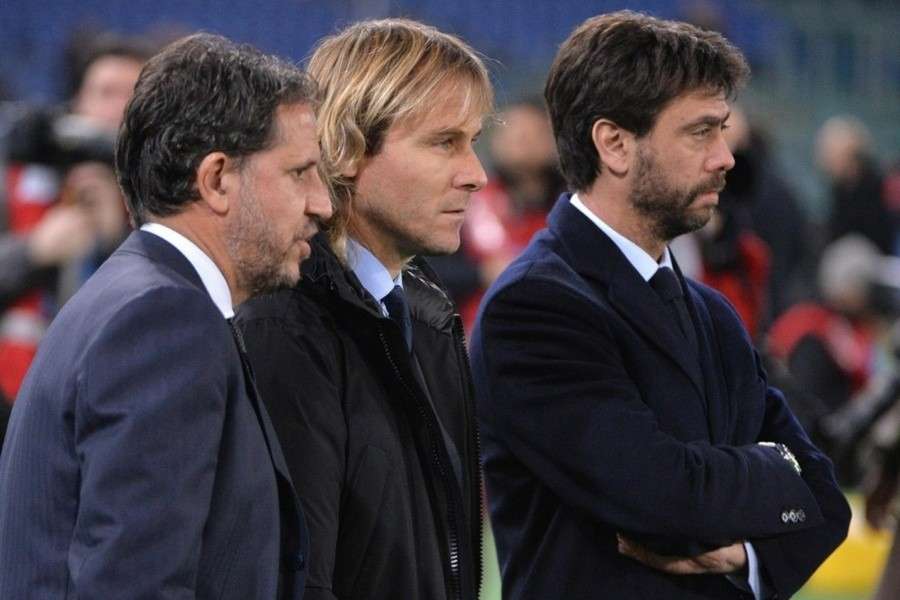 Paratici, Nedved y Agnelli, directivos del Juventus en la época del caso