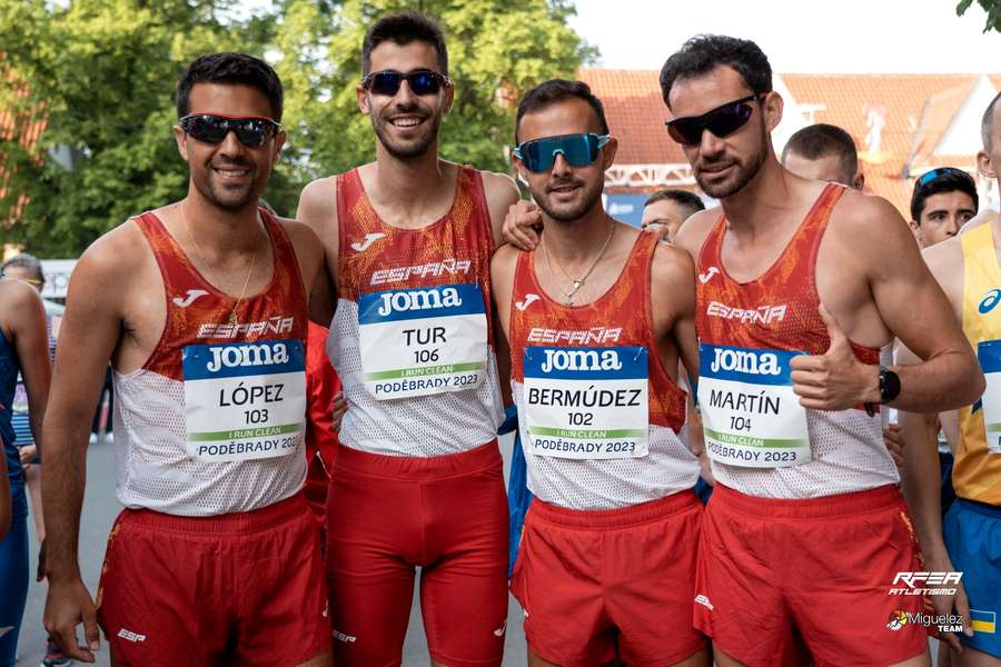 La selección española masculina de marcha, campeona de Europa