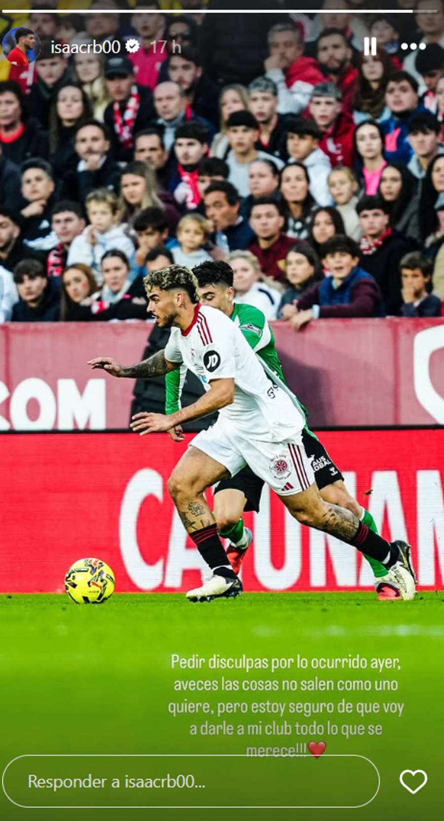 Captura do Instagram de Isaac Romero