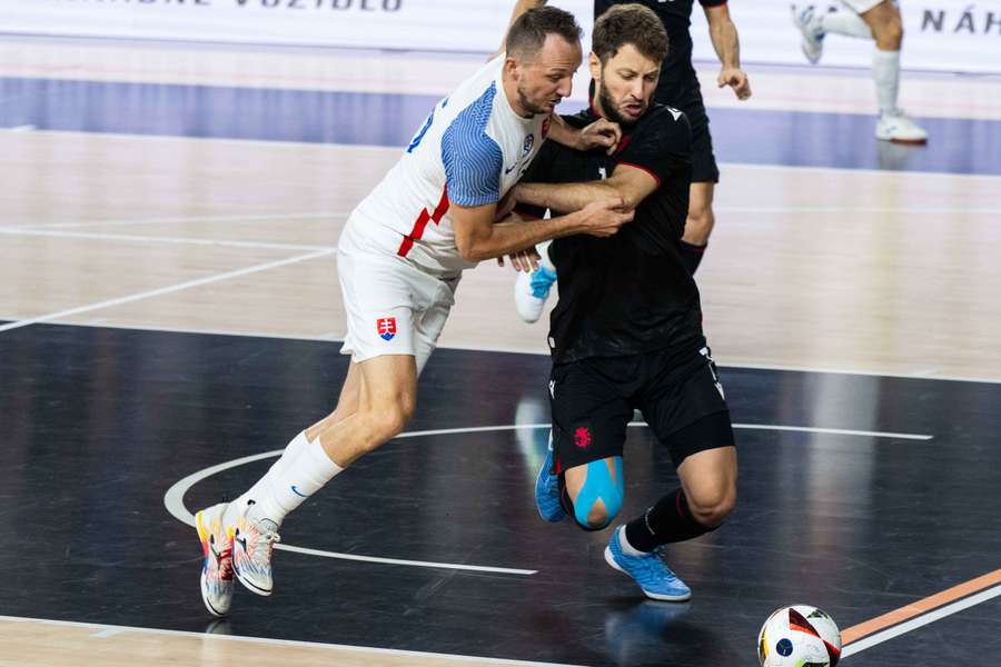 Tomáš Drahovský strelil dva góly do siete Gruzínska.
