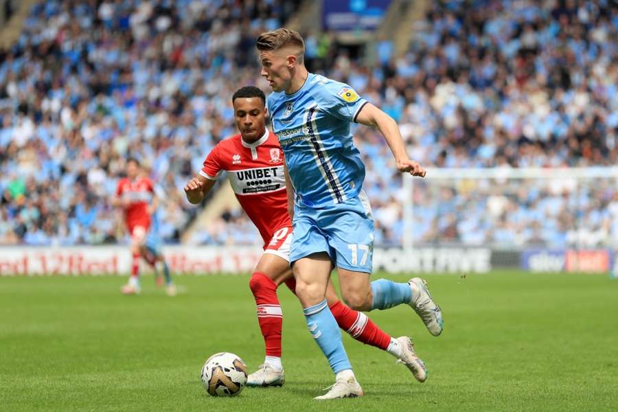 Coventry's Viktor Gyokeres runs with the ball Coventry's Viktor Gyokeres runs with the ball
