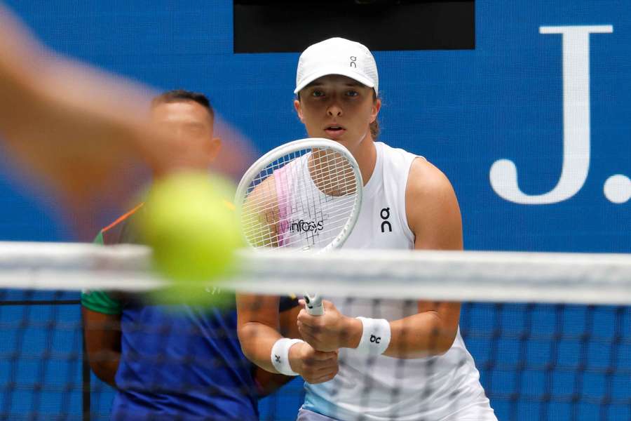 Iga Swiatek in action at Flushing Meadows