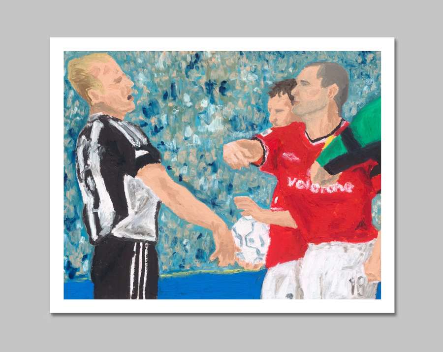 Shearer levando sopapo; óleo sobre tela Shearer levando sopapo; óleo sobre tela