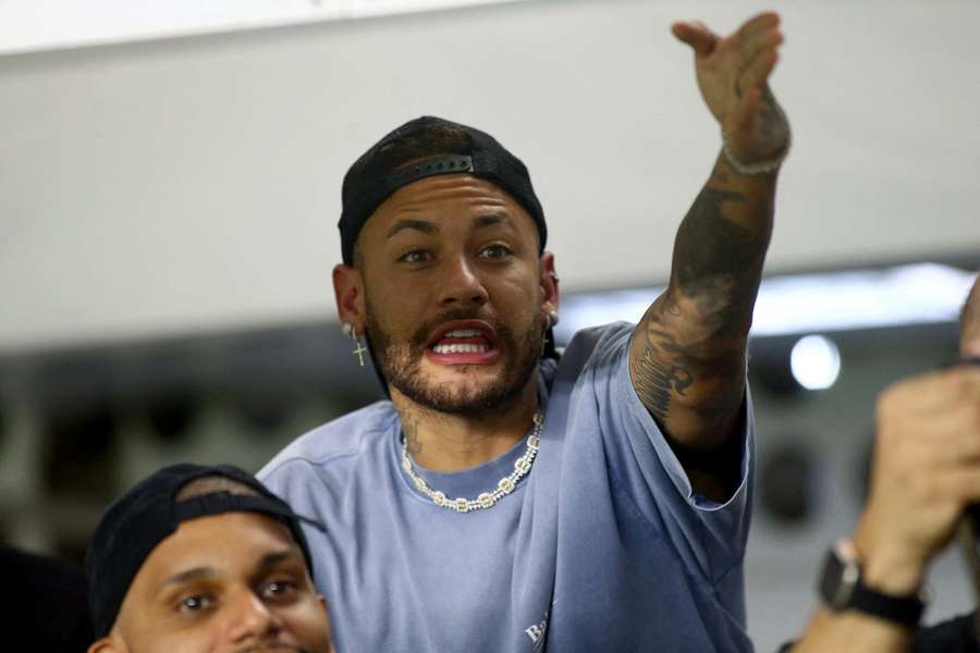 Neymar lors d'un match de Santos fin-avril.