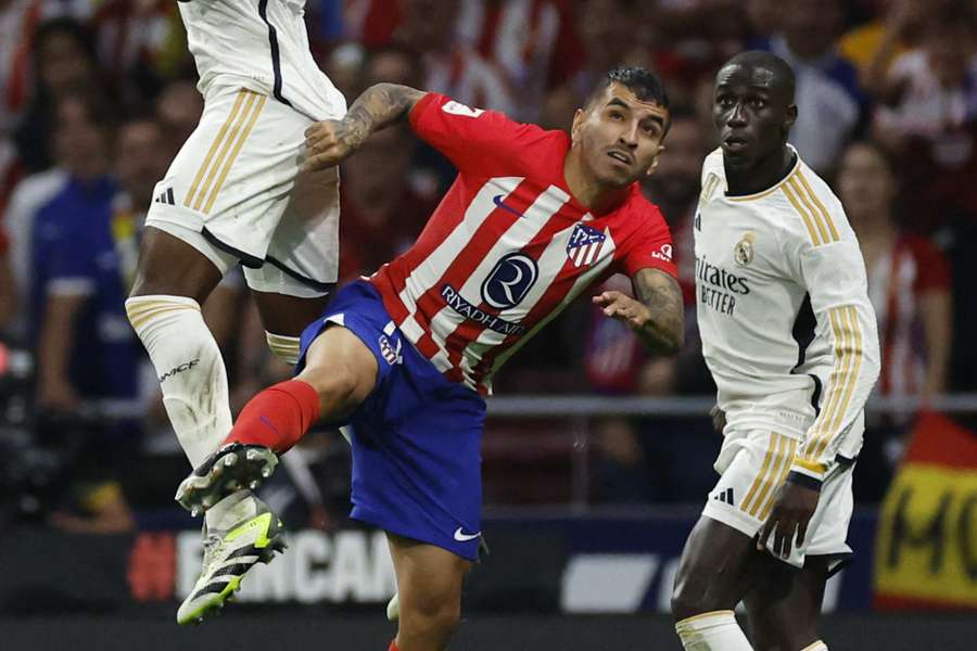 Angel Correa was injured during Atletico's match against rivals Real on Sunday