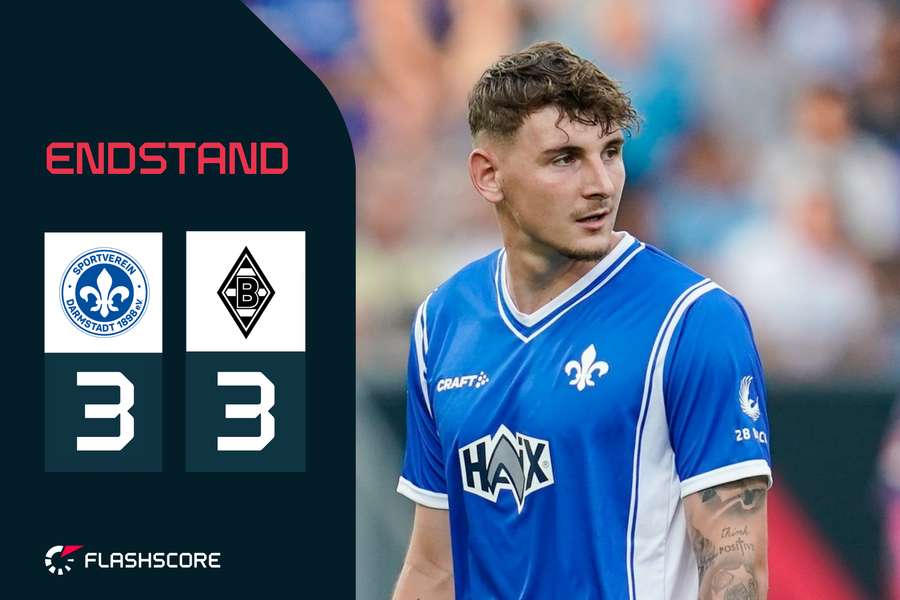 Matej Maglica traf zunächst für Darmstadt, flog dann jedoch nach einem Handspiel im Strafraum vom Platz