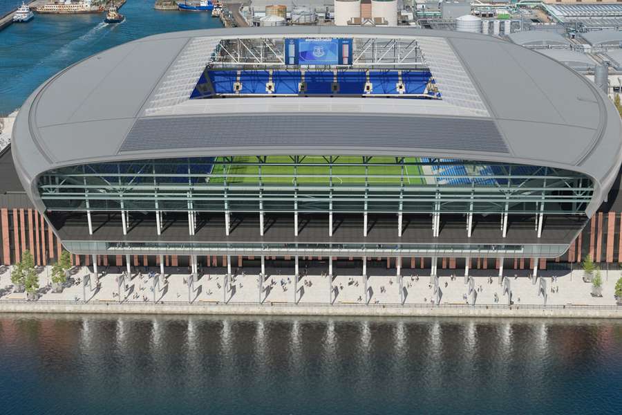 Ainda na planta, o Everton Stadium já está na lista dos estádios que podem sediar a Euro