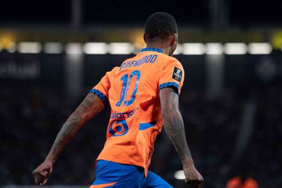 Greenwood celebrates scoring for Marseille