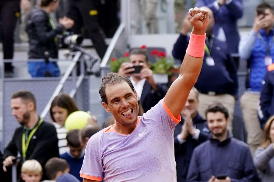 Nadal celebrates his win