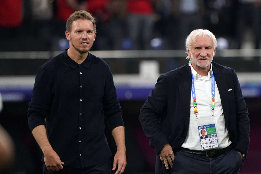 Julian Nagelsmann und Rudi Völler bei der EM 2024.