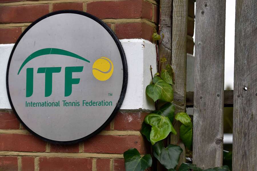 The entrance to the International Tennis Federation headquarters in London