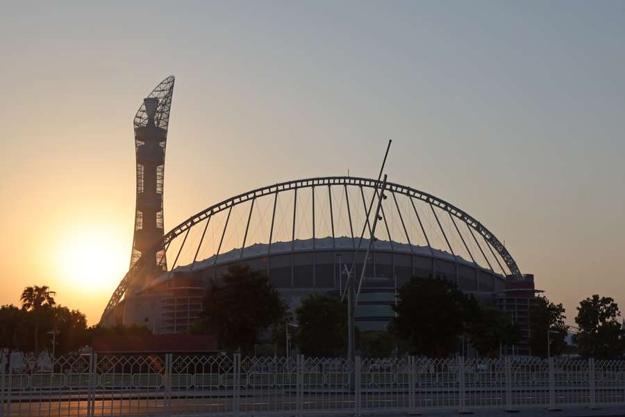 A general view shows the Khalifa International Stadium in Qatar's capital Doha on October 1, 2022.