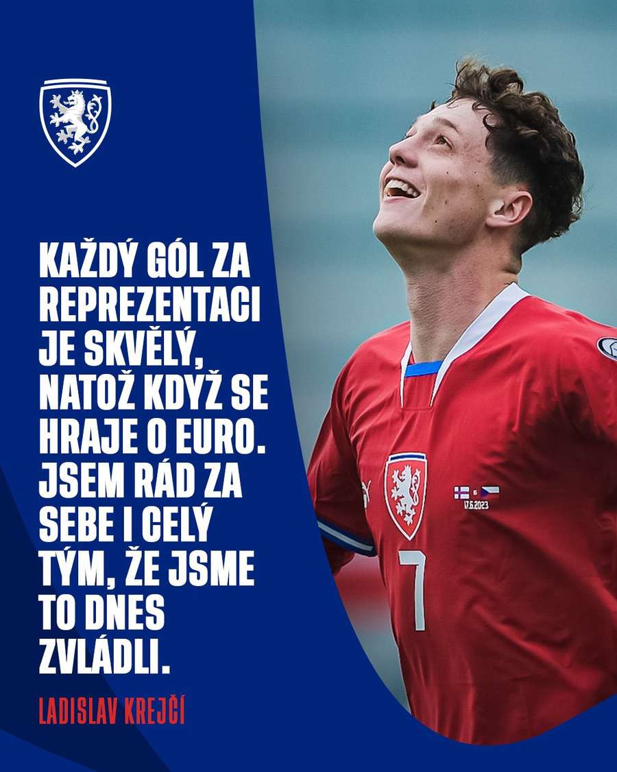 Ladislav Krejčí dal svůj druhý reprezentační gól.