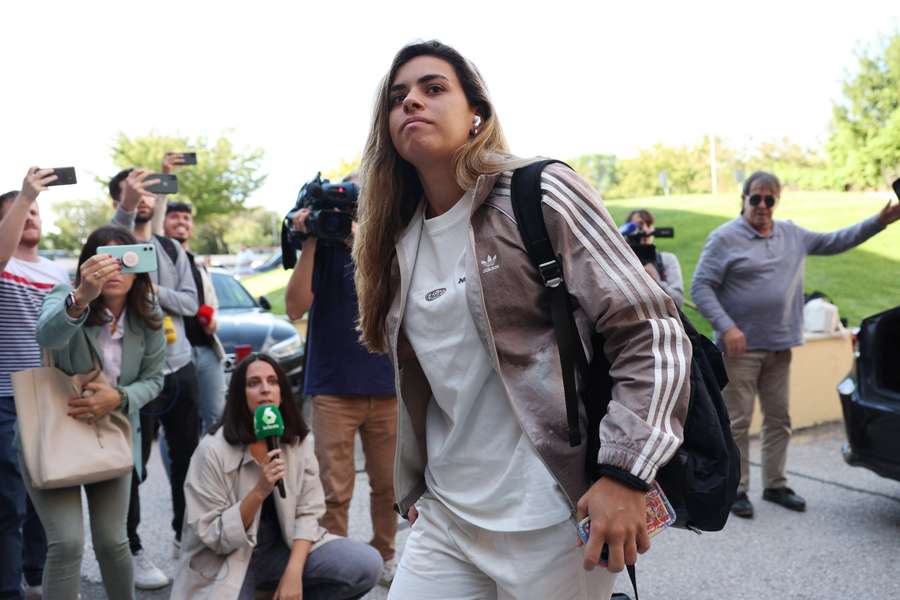 Spain's Misa Rodriguez arrives at the hotel