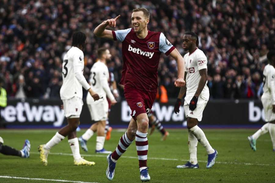 Tomas Soucek será um dos principais jogadores do West Ham em Old Trafford neste fim de semana