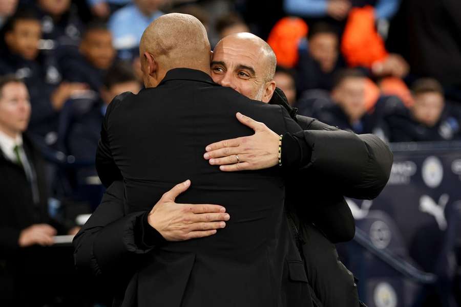 Guradiola und Kompany nach dem FA-Cup-Viertelfinale