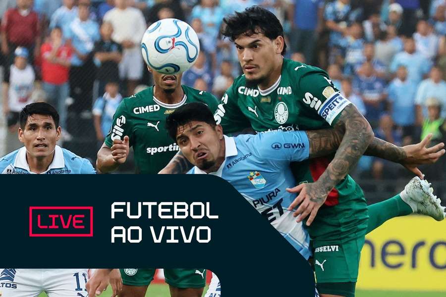 Gustavo Gómez em Sporting Cristal x Palmeiras, pela Libertadores