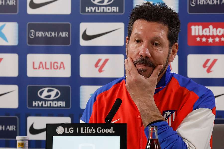 Diego Simeone during his press conference