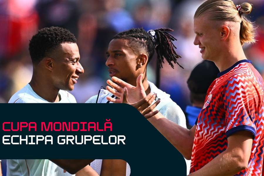 Mbappe (S), Olise (C) și Haaland (D) după duelul Franței cu Norvegia