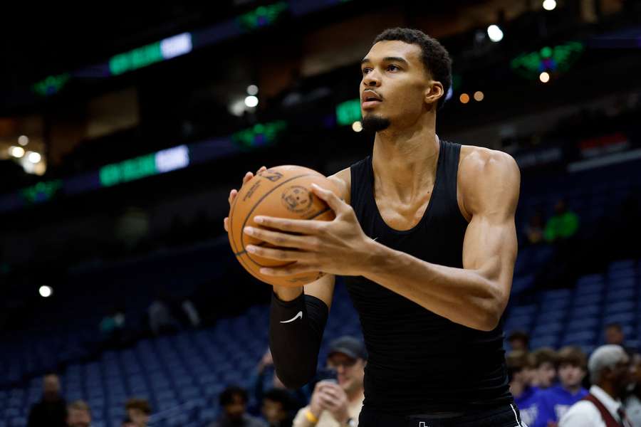 Wembanyama en Nueva Orleans el lunes. Wembanyama en Nueva Orleans el lunes.