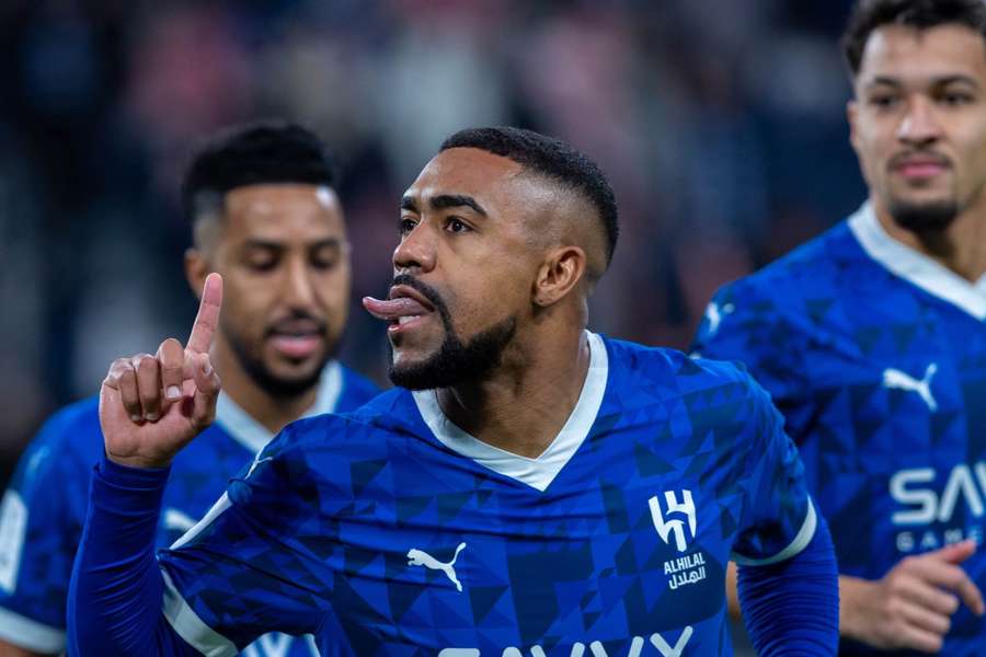 Malcom deu duas assistências e fez um gol na vitória do Al-Hilal