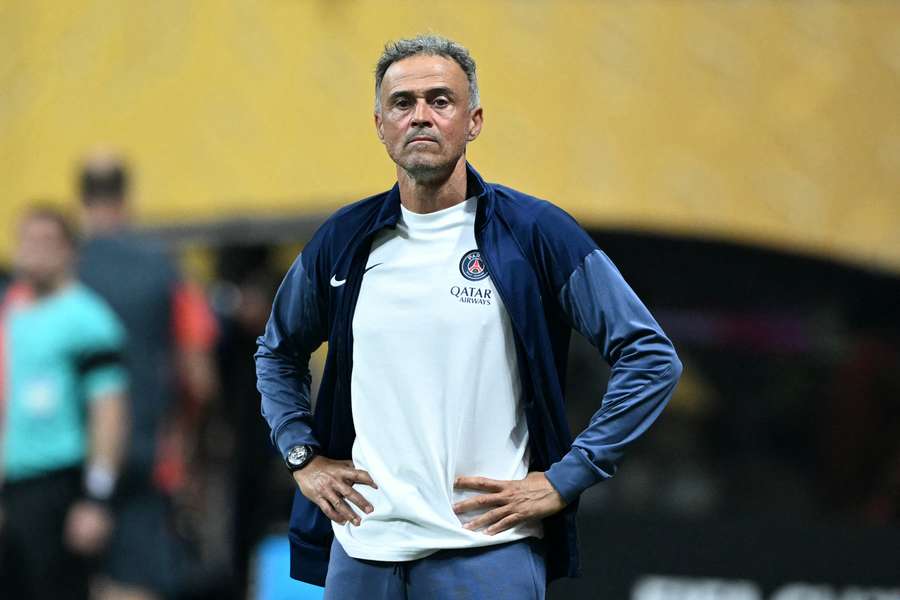 Luis Enrique, en el partido entre PSG y Bayern Luis Enrique, en el partido entre PSG y Bayern