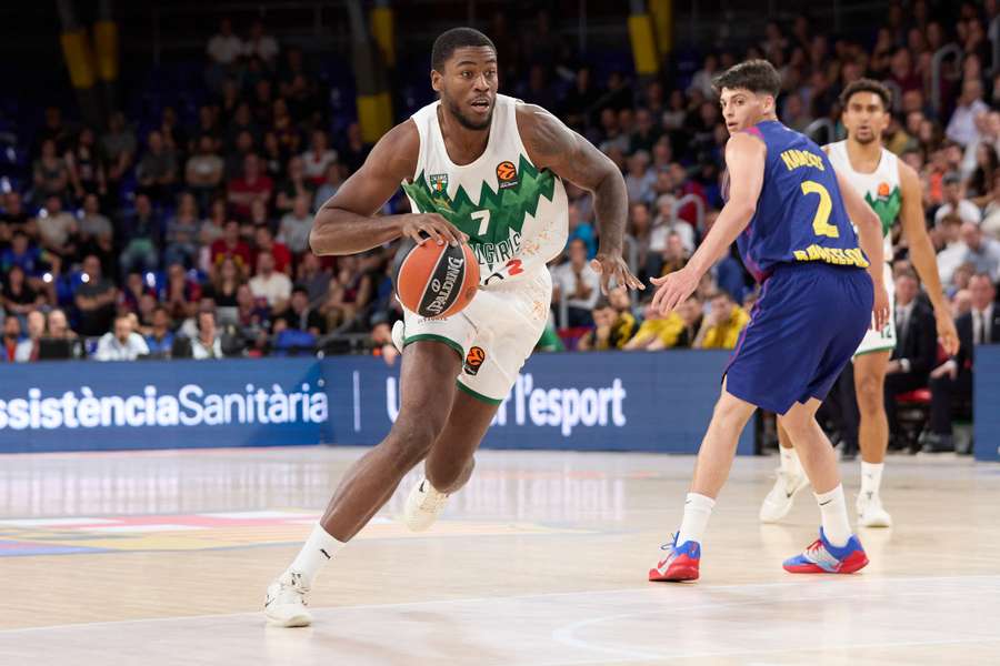 Moses Wright, en un partido del Zalgiris en el Palau, donde jugará como local el curso 26/27