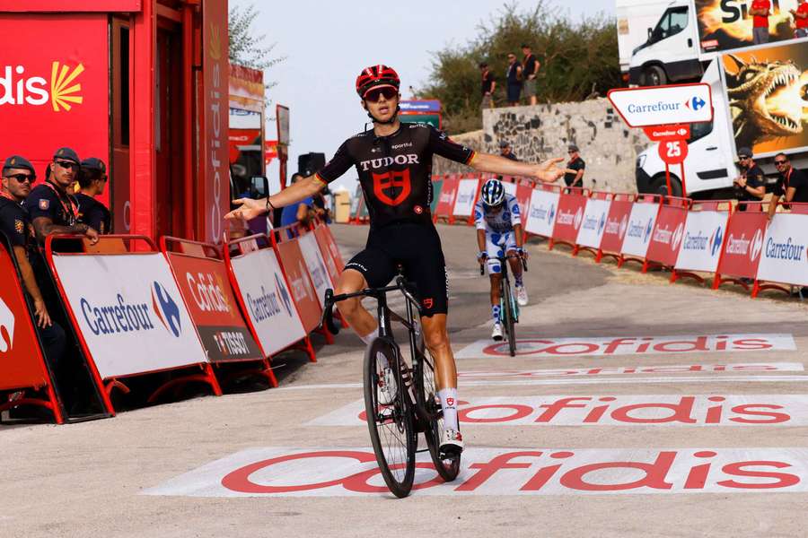 Brenner, en la meta de la 14ª etapa de La Vuelta Brenner, en la meta de la 14ª etapa de La Vuelta
