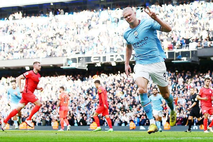 Haaland chegou ao seu 17º gol com a camisa do City na Premier League